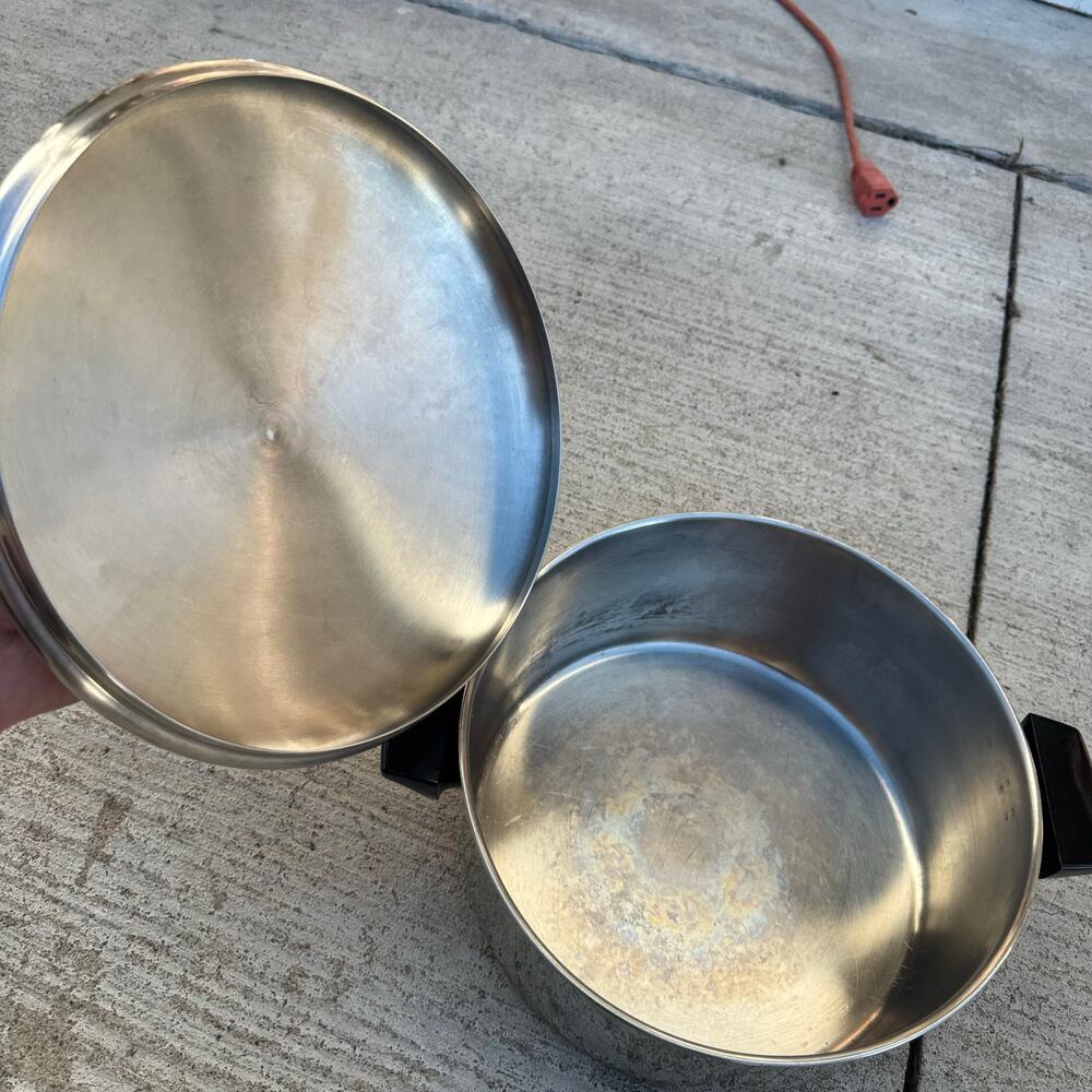 Revere Ware 6 Qt Quart Stock Pot Dutch Oven w/Lid Copper Bottom 92j Clinton ILL - Picture 3 of 6